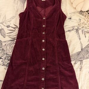 Levi's Rich Burgundy Button-Down Midi Dress